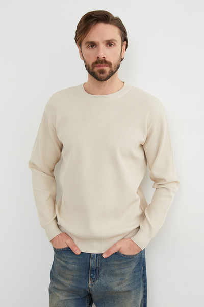 Fulla Moda Basic Crew Neck Knitwear Sweater