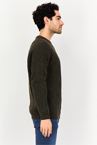 Timberland Men Crew Neck Knitted Sweater, Army Green