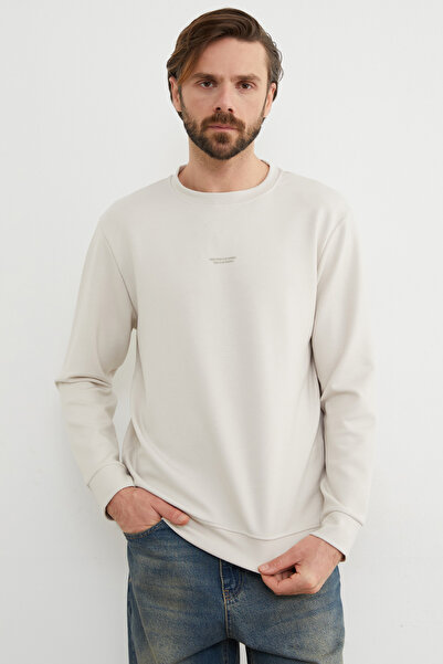 Fulla Moda Basic Crew Neck Modal Fabric Sweatshirt