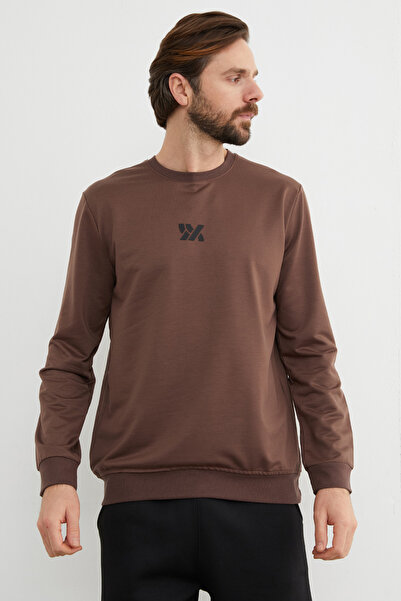 Fulla Moda Φούτερ με ανάγλυφο εμπριμέ Crew Neck