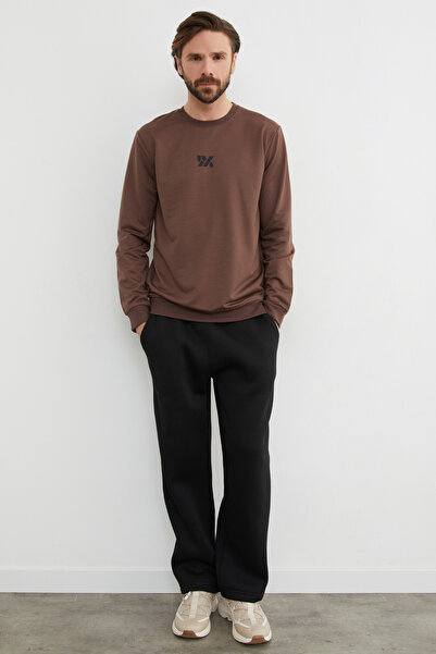 Fulla Moda Φούτερ με ανάγλυφο εμπριμέ Crew Neck