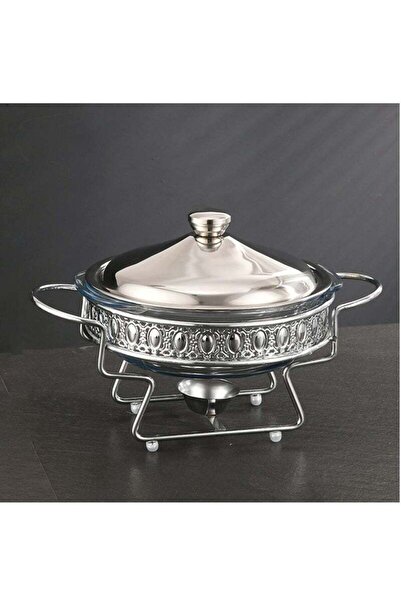 fulina Round Buffet Chafing Dish, 2L Stainless Steel Chafing Dish Buffet Chafer Set, Food Warmer(Silver)