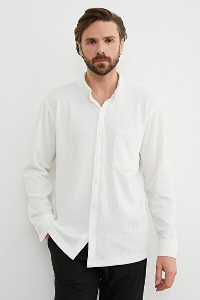 Fulla Moda Πουκάμισο Jacquard με μία τσέπη