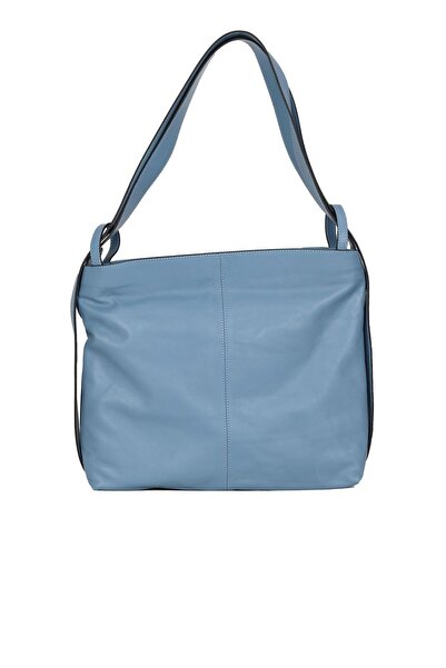 Bueno Shoes Blue Light Leather Women's Shoulder Bag 01Wbu1971