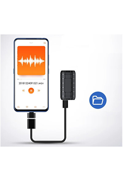 teknospy 32Gb Ses Kayıt Cihazı Kulaklıkla Kayıt Dinleme 20 Gün Kayıt