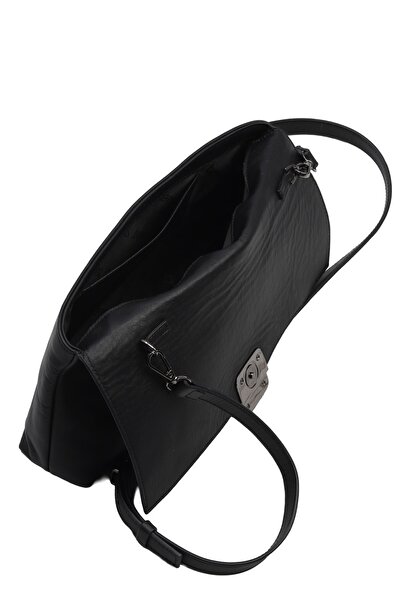 Bueno Shoes Black Leather Women's Crossbody Bag 01Wbe2618