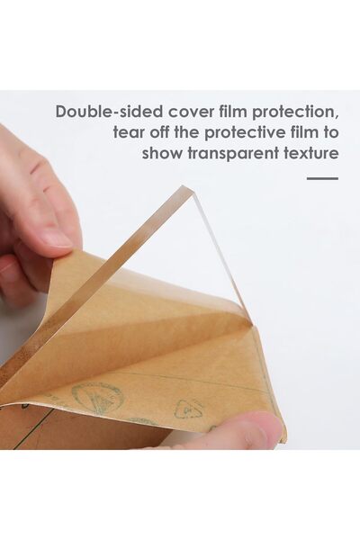 Slasa Acrylic Desk Bookshelf 3-Tier Clear Bookcase Organizer (13.58x7.87x5.11 Inch)