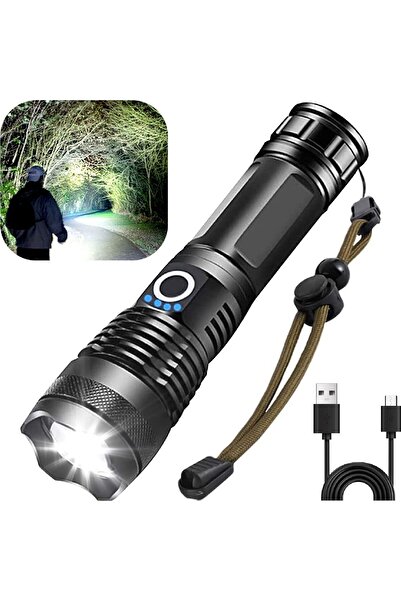 Generic Rechargeable LED Flashlights,Super Bright Zoomable Flashlight Waterproof Outdoor Camping Torch Light