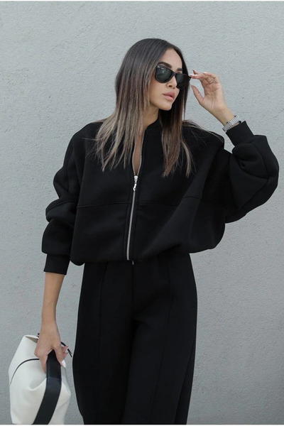 My Blog Dark Black Tracksuit Set - 8001