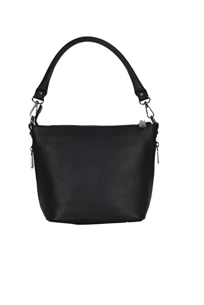 Bueno Shoes Black Leather Women's Shoulder Bag 01Wba7952