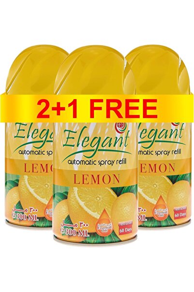 AFS Elegant Elegant Automatic Spray Refill – Lemon – 300ML – Pack of 3 – Air Freshener Refill