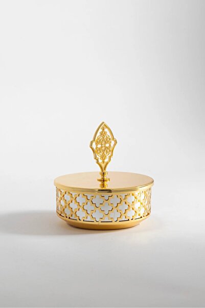 Bin Shihon Round date-shaped container, gold and silver inside
