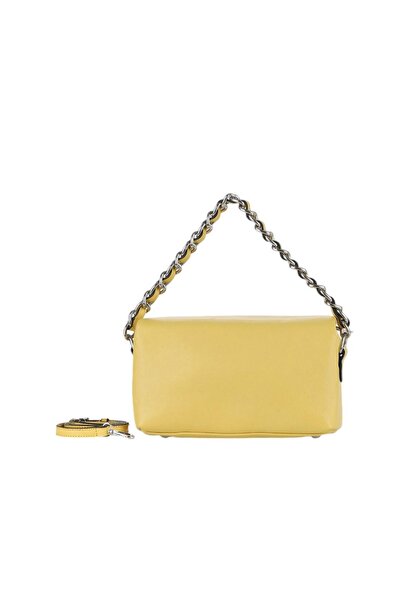 Bueno Shoes Yellow Leather Women's Crossbody Bag 01Wba7947