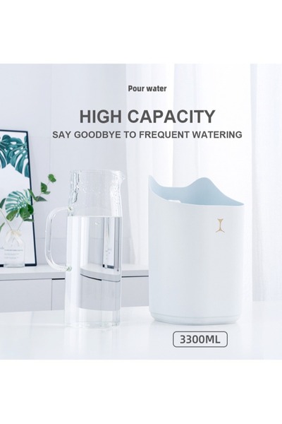 Generic Air Humidifier With Colour Changing Lights 3300ml White