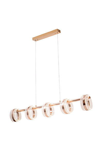 Apliqa Linea 5'li Gold Sıralı Salon Sarkıt Led Avize