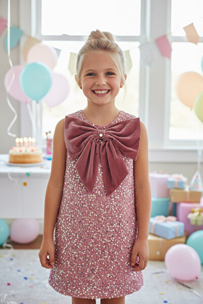 zühre balaban Barbie Bow Velvet Girl Evening Dress