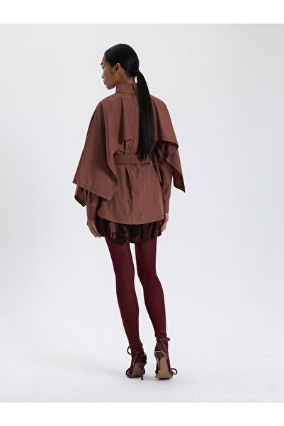 BAQA Brown Belted Short Blouse