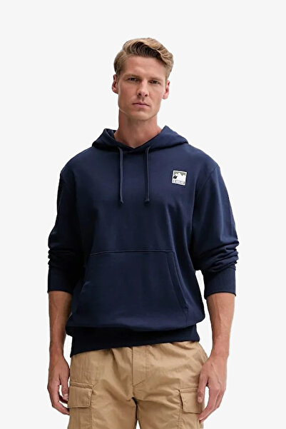 THE NORTH FACE Mountaın Logo Relaxed Hooded Men's Navy Blue Sweatshirt Nf0A8E...