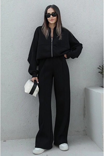 My Blog Dark Black Tracksuit Set - 8001