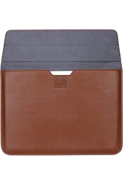 eWINNER Ultra-slim Water-Resistant PU Leather 13.3" Laptop Sleeve with Adjustable Stand (Brown)