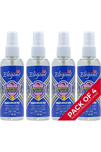 AFS Elegant بخاخ أنيق لطرد البعوض والقراد - 100 مل - عبوة من 4 قطع - لافندر -...