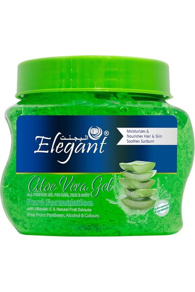 AFS Elegant Elegant Aloe Vera Gel for Face - Hair & Body – 500ML – Pure Formu...