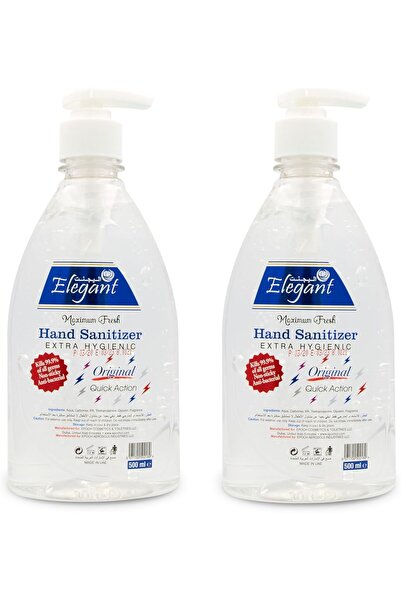 AFS Elegant Elegant Hand Sanitizer Gel – 500ml – Pack of 2 (Value Pack) – 70% IPA – Moisturizers & Vitamin E