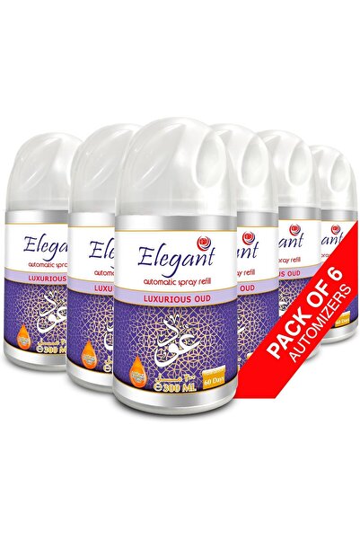 AFS Elegant Elegant Automatic Spray Refill – Luxurious OUD – 300ML – Pack of 6 – Air Freshener Refill