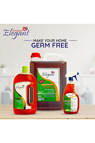 AFS Elegant Elegant Antiseptic Liquid 5 Liter Refill – Set of 2 (2 Pcs x 5 Liters) – Antibacterial Disinfectant
