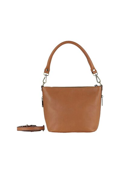 Bueno Shoes Tan Dark Leather Women's Shoulder Bag 01Wba7952