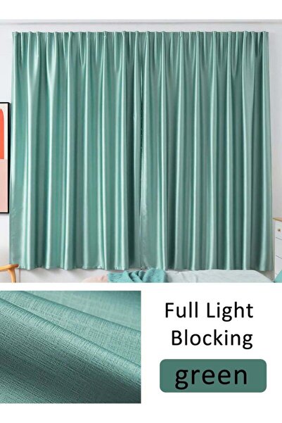 Generic Velcro High Blackout Curtain 1 Panel (Green 100x150 cm)