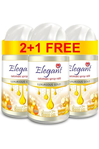 AFS Elegant عبوة إعادة تعبئة بخاخ أوتوماتيكية أنيقة - لون ذهبي فاخر - 300 مل ...