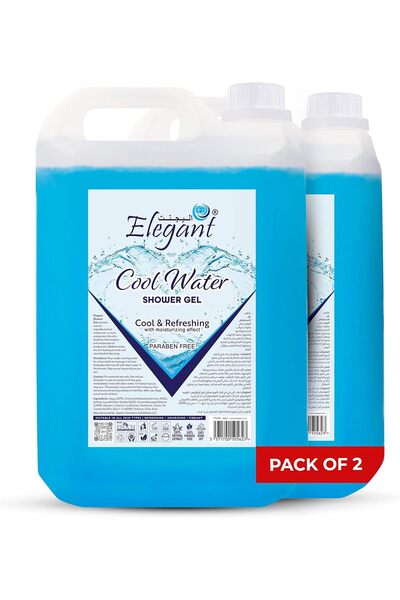 AFS Elegant عبوة إعادة تعبئة جل الاستحمام الأنيق | ماء بارد | ٥ لترات | عبوة ...