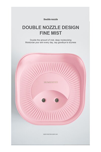 Generic Air Humidifier Dual Nozzle with Night Light 3.3L LU1124-3 Pink