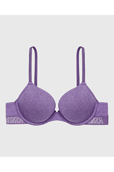 La senza حمالة صدر ناعمة مبطنة قليلاً باللون البنفسجي الفاتح