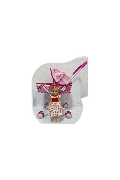 Toysea Doll with Stroller Playset, Cute Fashion Doll with Pink Baby Stroller, Beauty Set for Girls