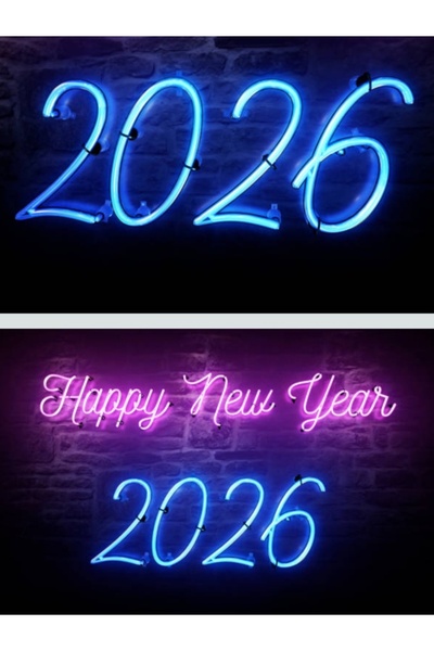 KAMER Happy New year 2026 Neon LED IŞIKLI NOEL YILBAŞI
