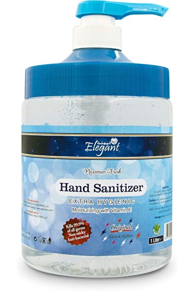 AFS Elegant Elegant Hand Sanitizer Gel – 1 Liter – 70% IPA – Moisturizers & Vitamin E