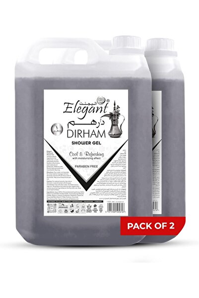 AFS Elegant عبوة إعادة تعبئة جل الاستحمام الأنيق | درهم | ٥ لترات (عبوة من ٢ ...