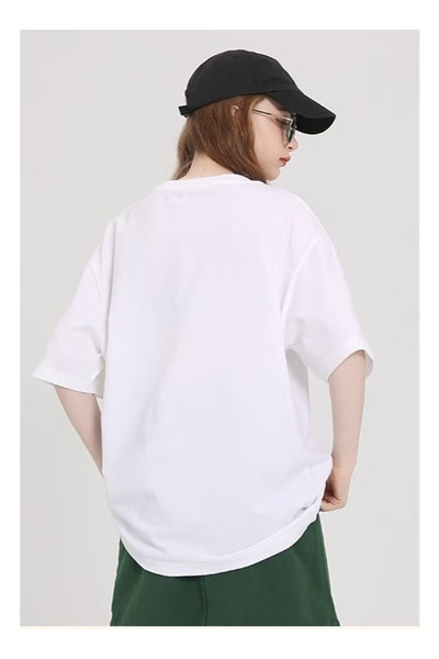 Alo Oversized White T-Shirt - Soft Cotton, Loose Fit & Minimalist Logo for Casual Street Fashion
