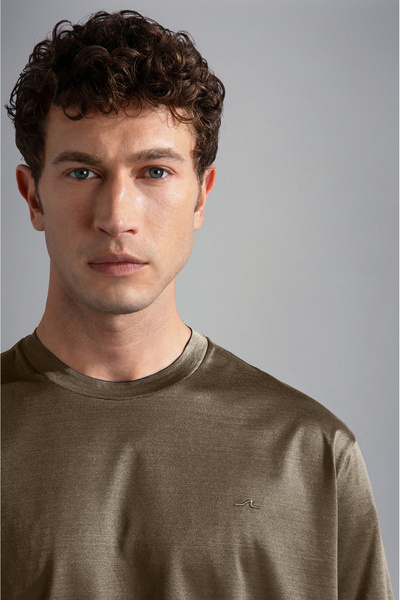 PAUL&SHARK MEN'S KNITTED T-SHIRT C.WCOTTON