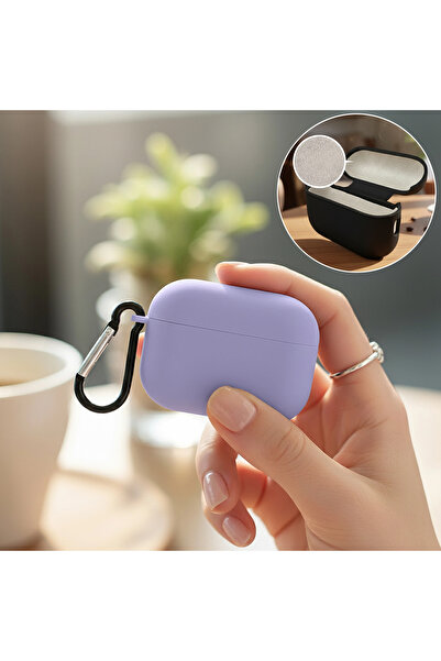 CaseOnn حافظة أبل إيربودز برو الجيل الثاني مع حزام تعليق، إصدار أرجواني