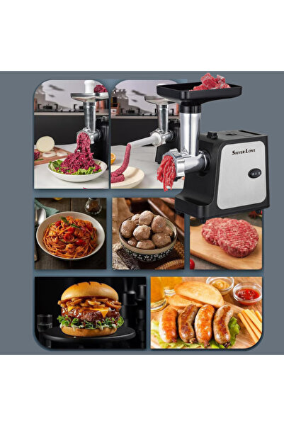 Silver Love Electric Meat Grinder, Power 1000W, Accessories Included