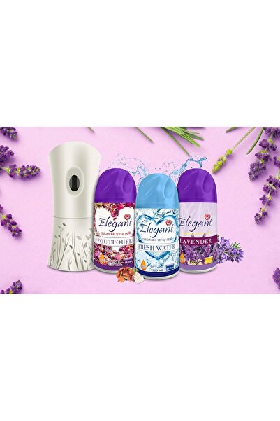AFS Elegant Elegant Automatic Spray Refill - Lavender - 300ml - Pack of 3 - Air Freshener Refill
