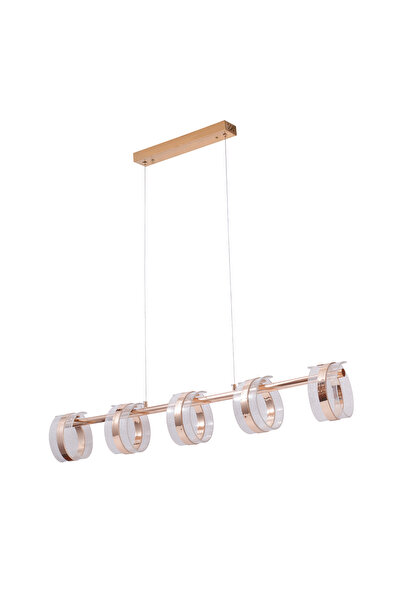 Apliqa Linea 5'li Gold Sıralı Salon Sarkıt Led Avize