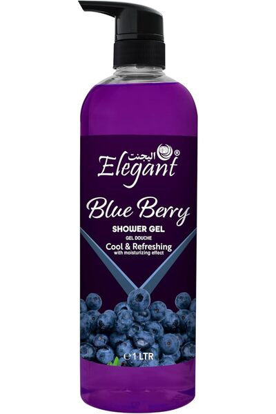 AFS Elegant جل استحمام إليجانت | توت أزرق | لتر واحد | غسول للجسم مُجدد من إل...