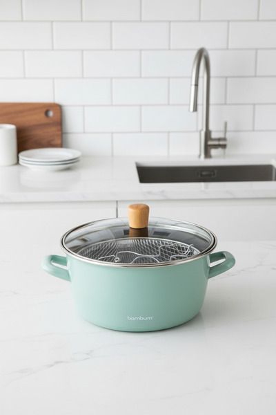 Bambum Nostalgia Frying Pan Light Green 22 cm