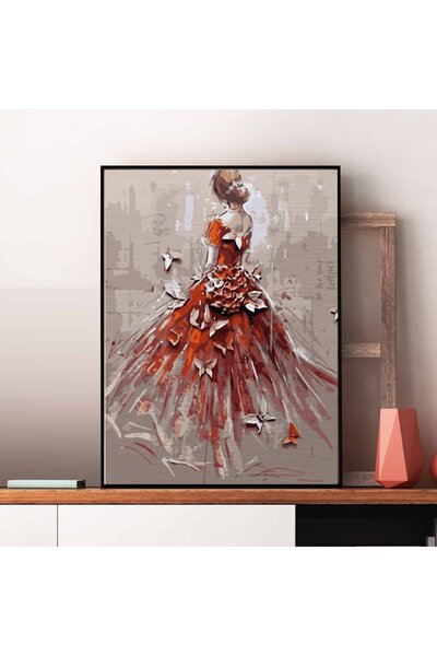 Pictorul Fericit Red dress - Pictură pe numere