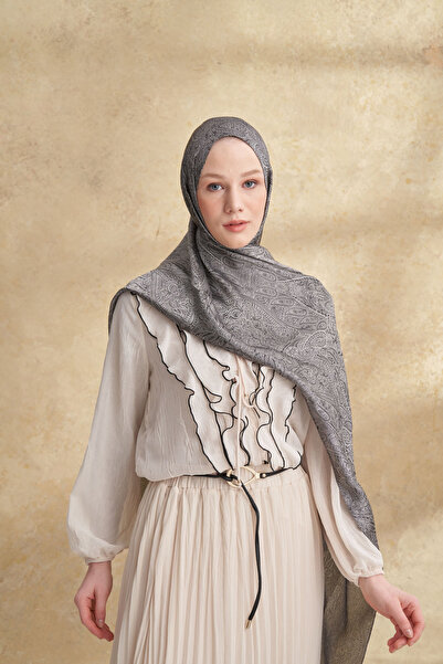 ARMANDA Jose Jakar Ethnic Pattern Shawl - Smoked