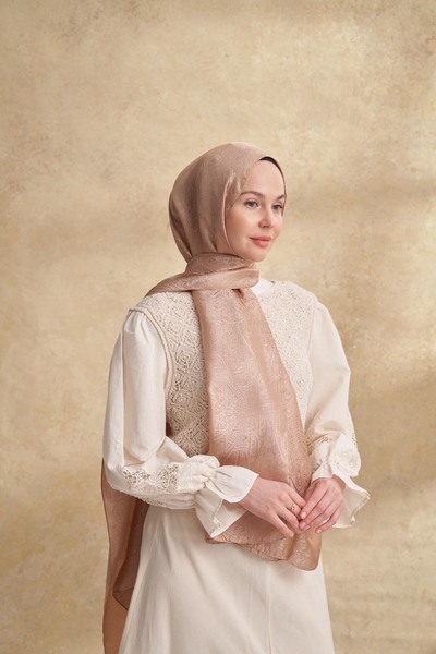 ARMANDA Jose Jakar Ethnic Pattern Shawl - Camel Feather